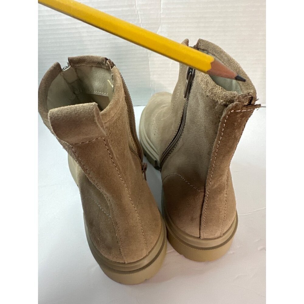 Cruza Women's Size 8 Tan Suede Boots Made in Portugal Classic Stylish Fall glam - Picture 4 of 7